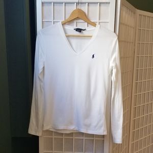 Ralph Lauren White long sleeves polo 🤍💙